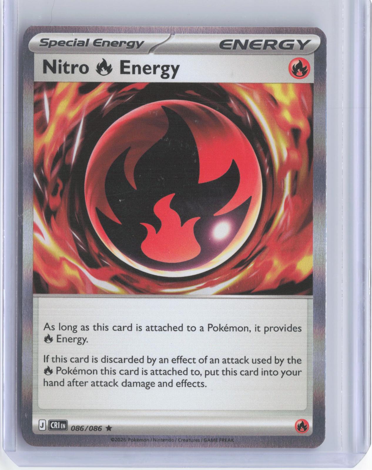 Nitro R Energy 086/086 Holo Rare Chaos Rising Pokemon TCG Card
