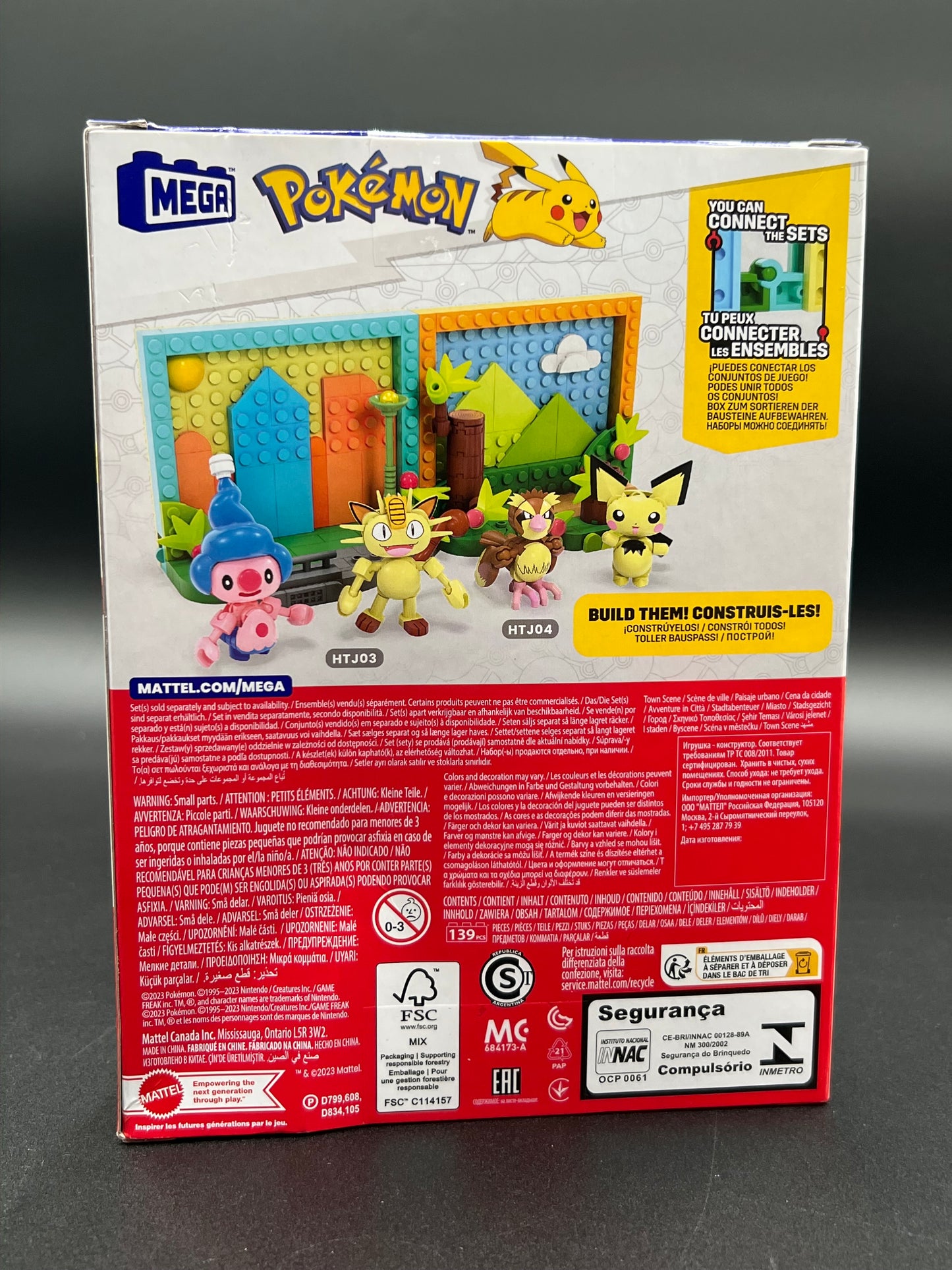 MEGA BLOKS CONSTRUX POKEMON TOWN SCENE HTJ03 BUILDING SET BRAND NEW 2023 MATTEL