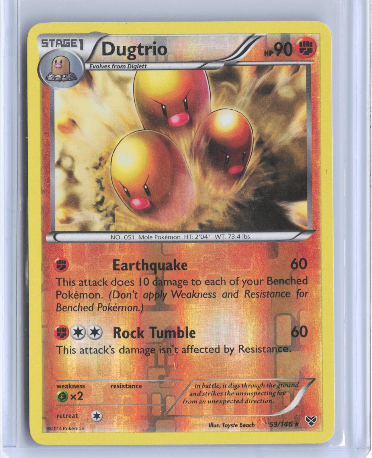 Dugtrio 59/146 Rare XY Pokemon Reverse Holo TCG Card