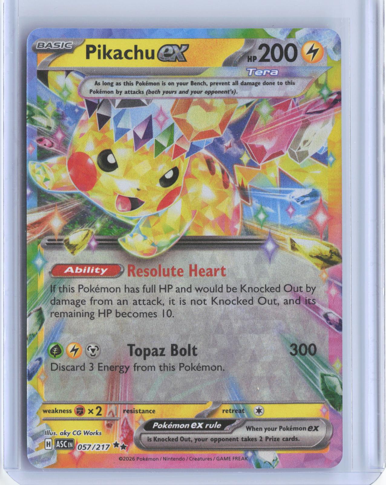 Pikachu ex 057/191 Double Rare Surging Sparks Pokemon TCG Card