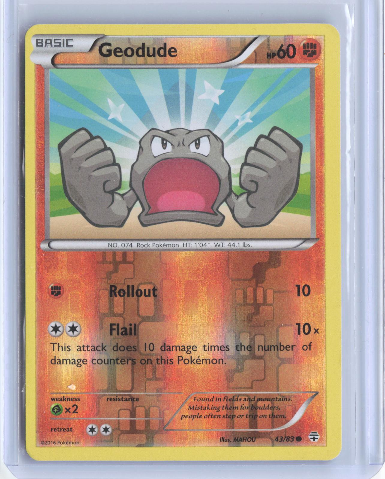 Geodude 43/83 Common Generations Pokemon Reverse Holo TCG Card