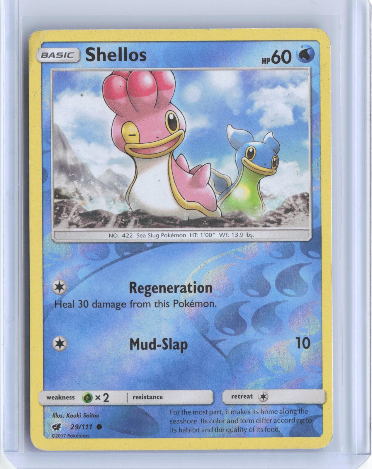 Shellos 29/111 Common Crimson Invasion Pokemon Reverse Holo TCG Card
