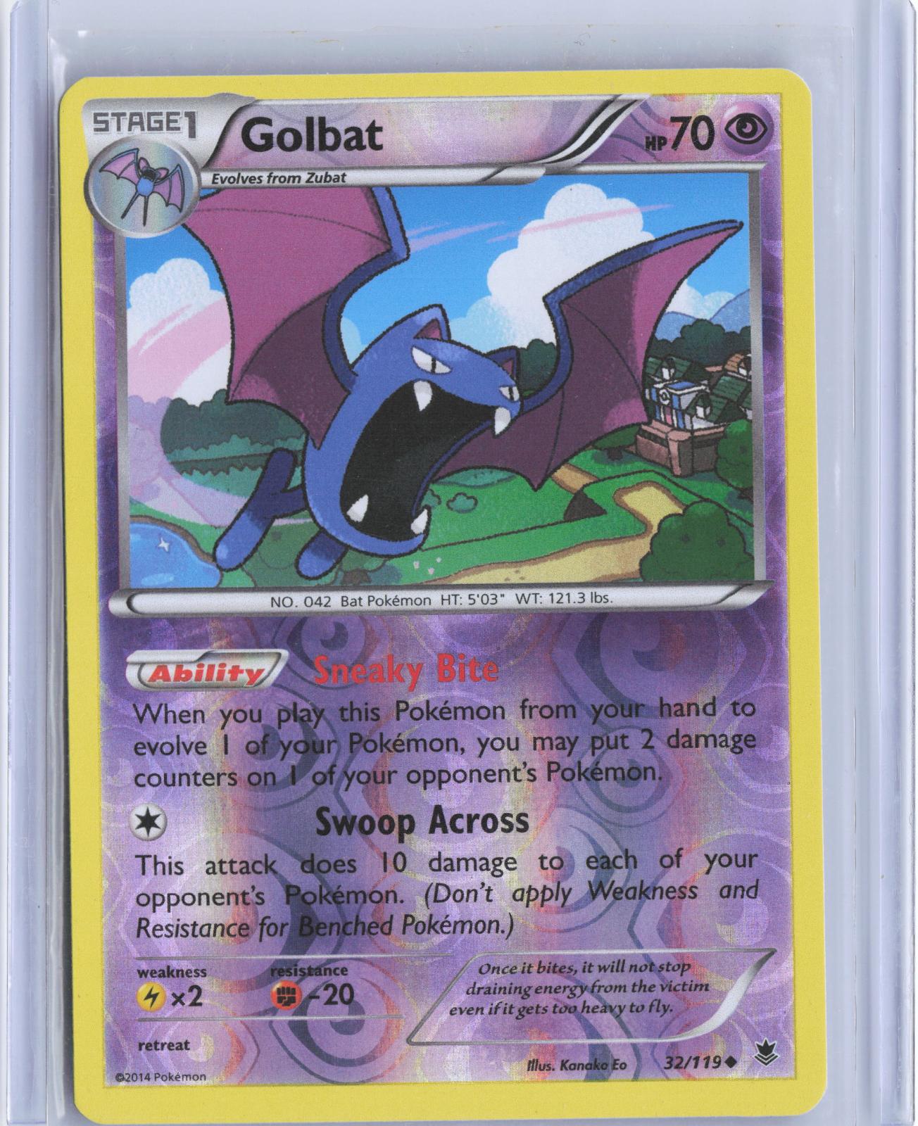 Golbat 32/119 Uncommon Phantom Forces Pokemon Reverse Holo TCG Card