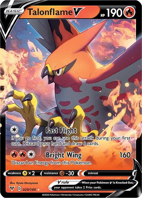 Talonflame V 029/185 / Ultra Rare - SWSH04: Vivid Voltage (SWSH04) Pokémon TCG