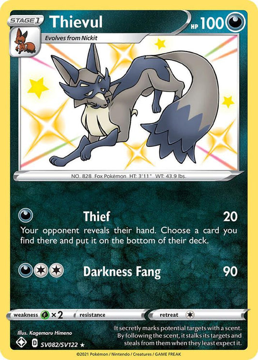 Thievul - Shining Fates: Shiny Vault (SHFSV) SV082/SV122 / Shiny Holo Pokémon TCG