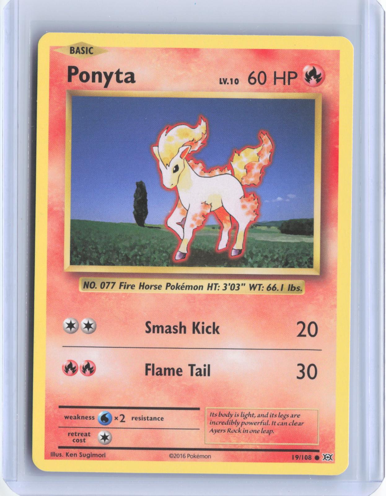 Ponyta 19/108 Common Evolutions Pokemon TCG Card