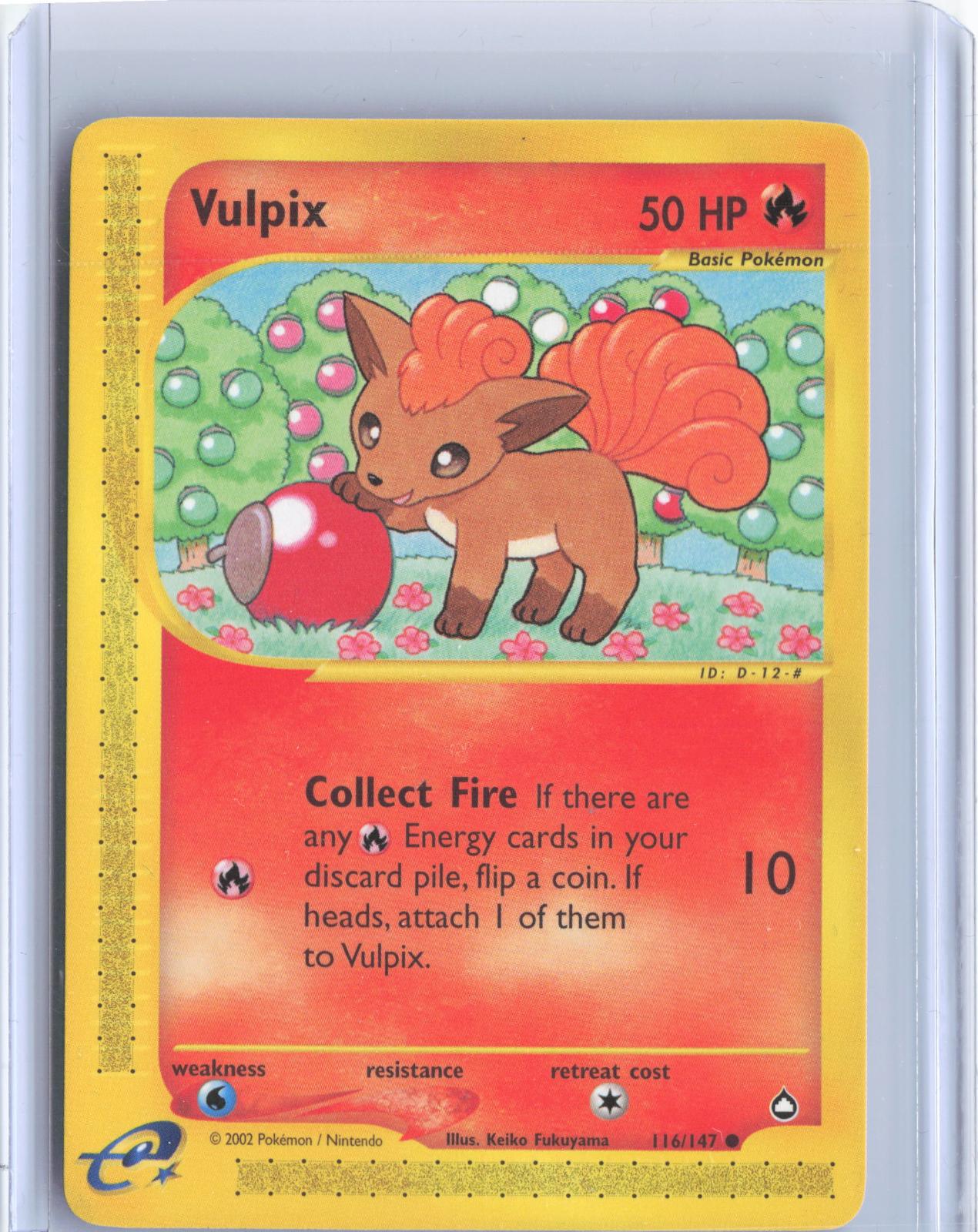 Vulpix 116/147 Common Aquapolis Pokemon