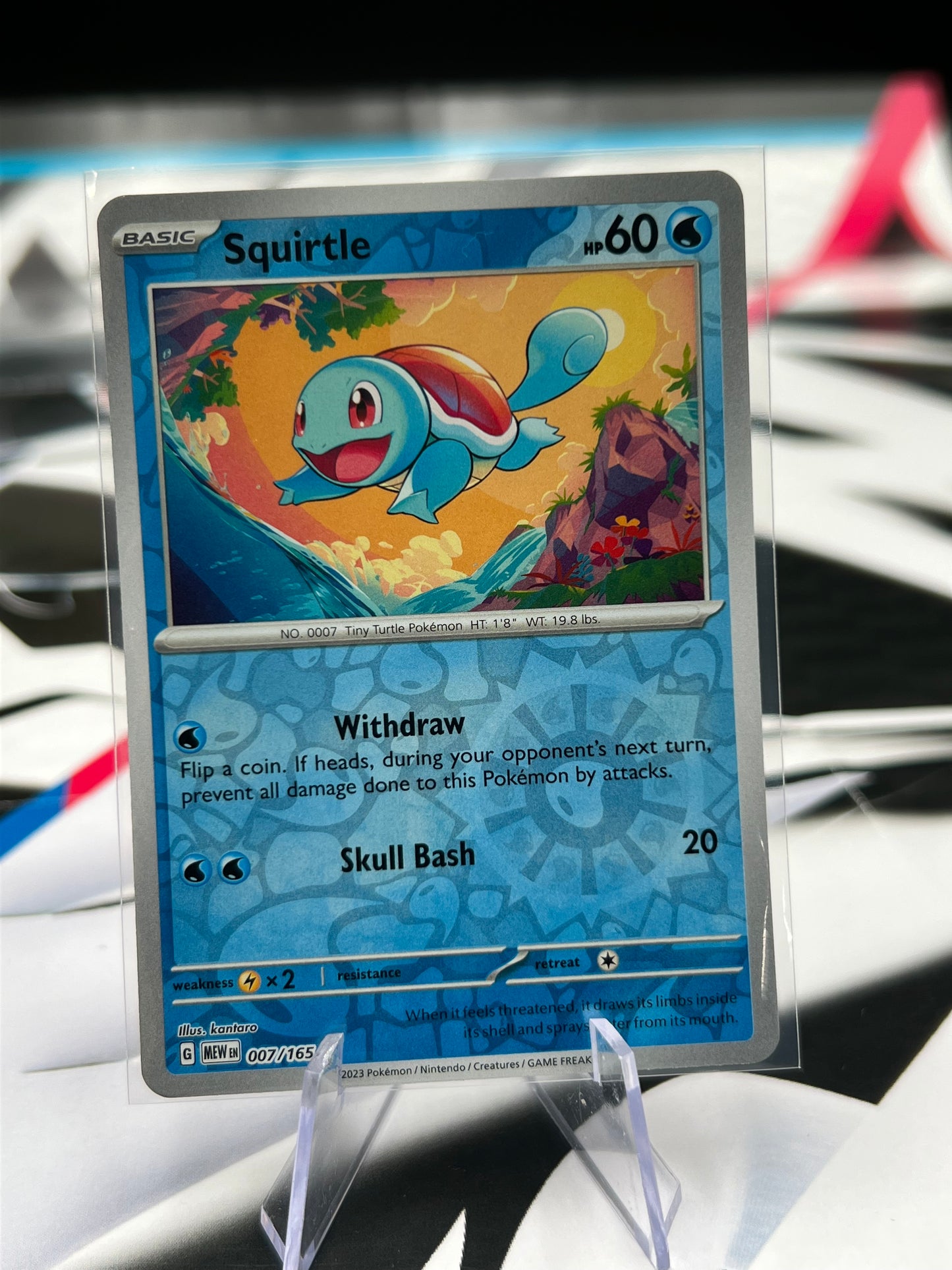 Squirtle Reverse Holo - 007/165 - SV: Scarlet & Violet 151 (MEW) Pokémon Card TCG