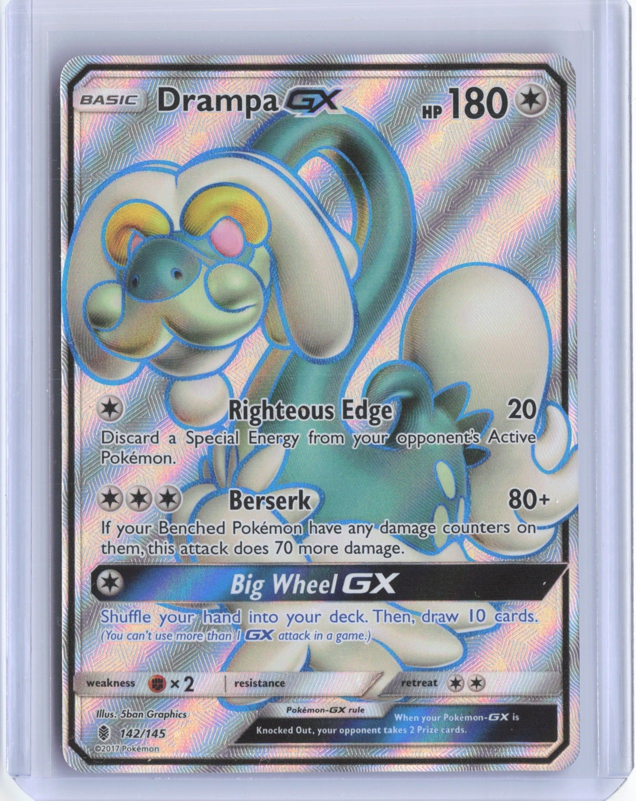 Drampa GX Holo Shiny Holo Rare Hidden Fates: Shiny Vault SV80/SV94