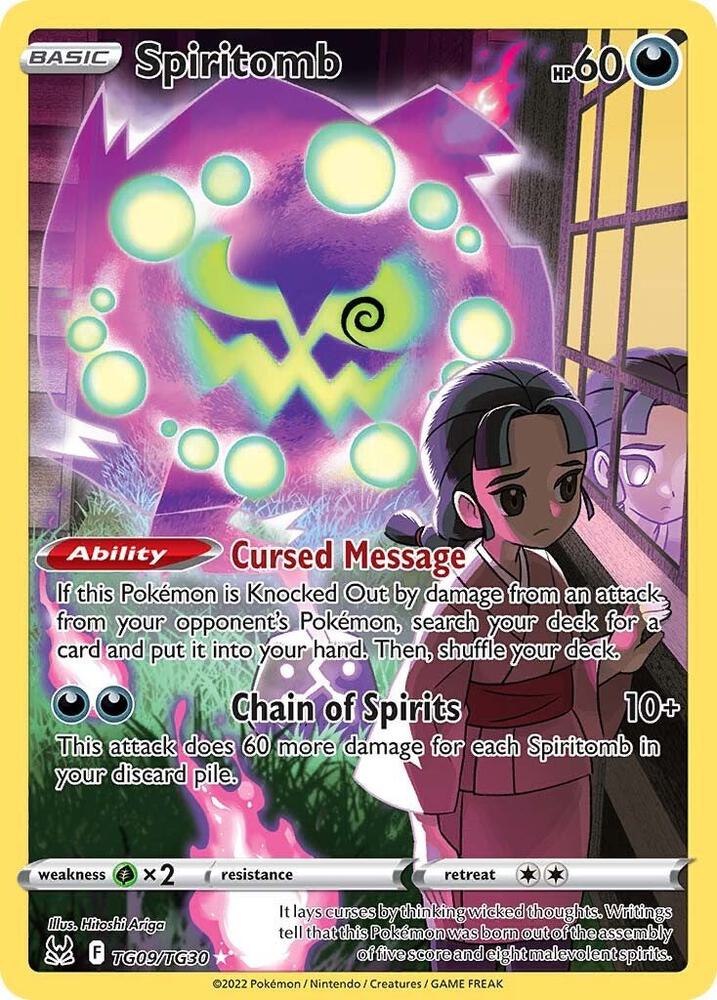 Spiritomb - TG09/TG30 - SWSH11: Lost Origin Trainer Gallery (SWSH11: TG) Pokémon Card TCG