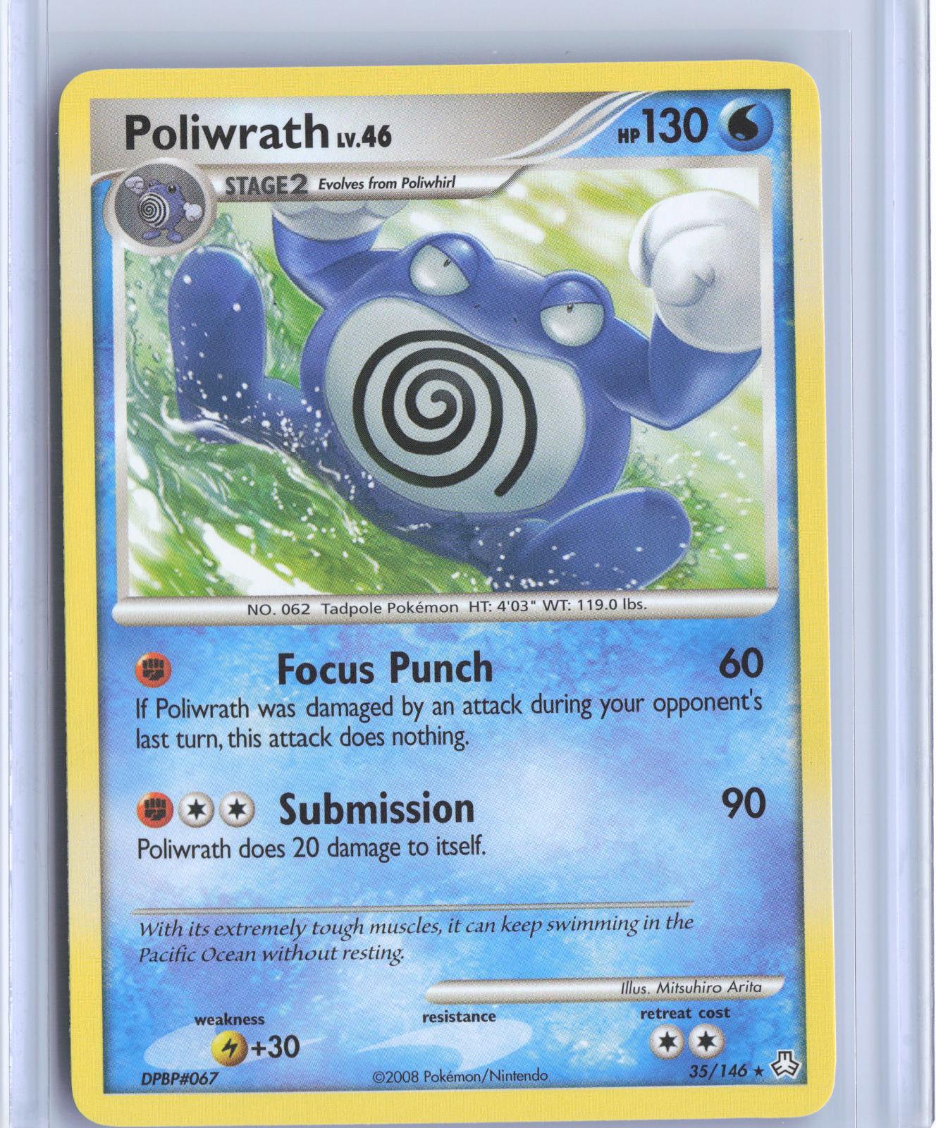 Poliwrath 35/146 Rare Legends Awakened Pokemon TCG Card