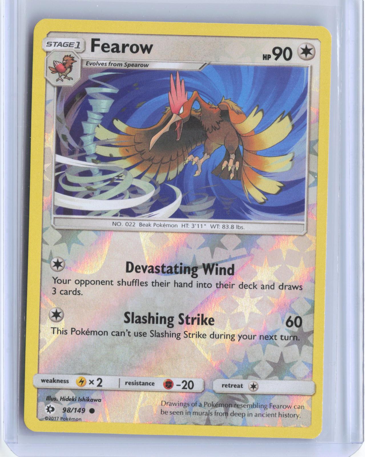 Fearow 98/149 Common SM Base Set Pokemon Reverse Holo TCG Card