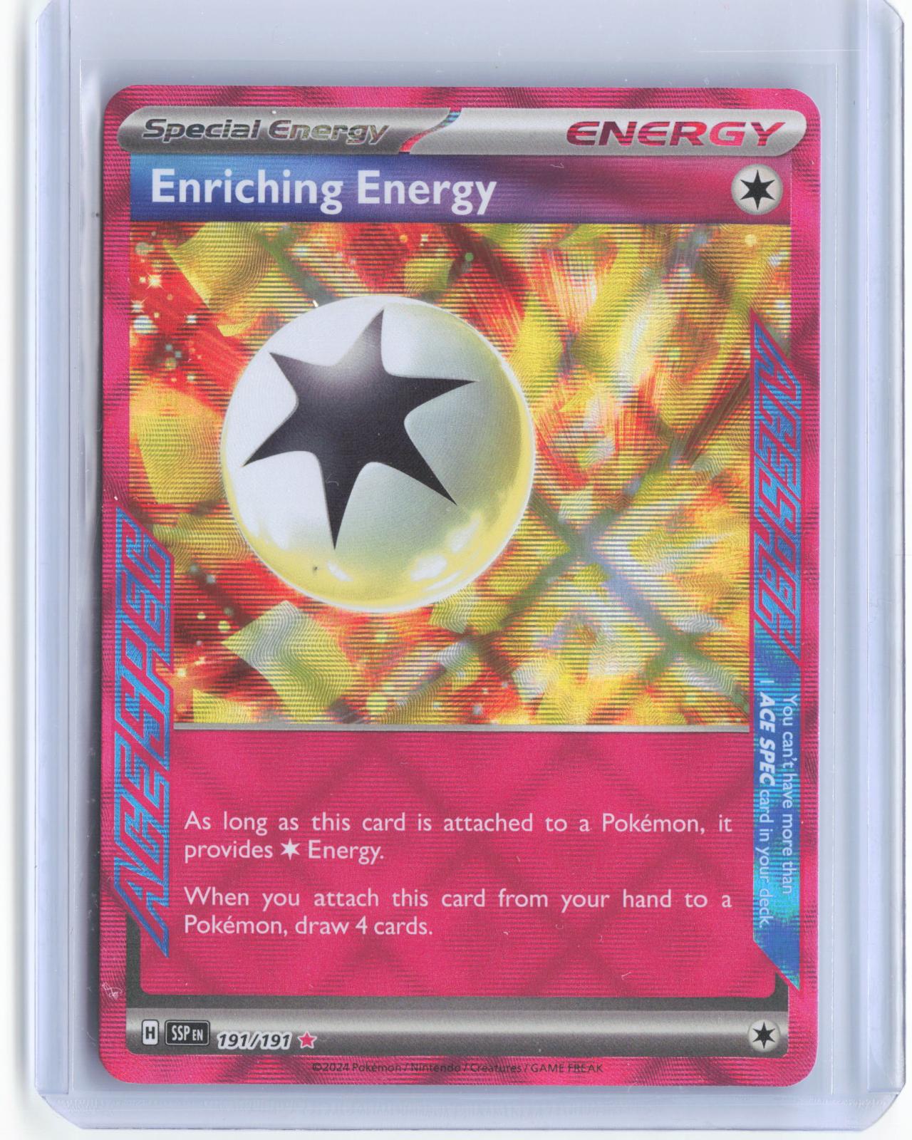 Enriching Energy 191/191 ACE SPEC Rare Surging Sparks Pokemon TCG Card