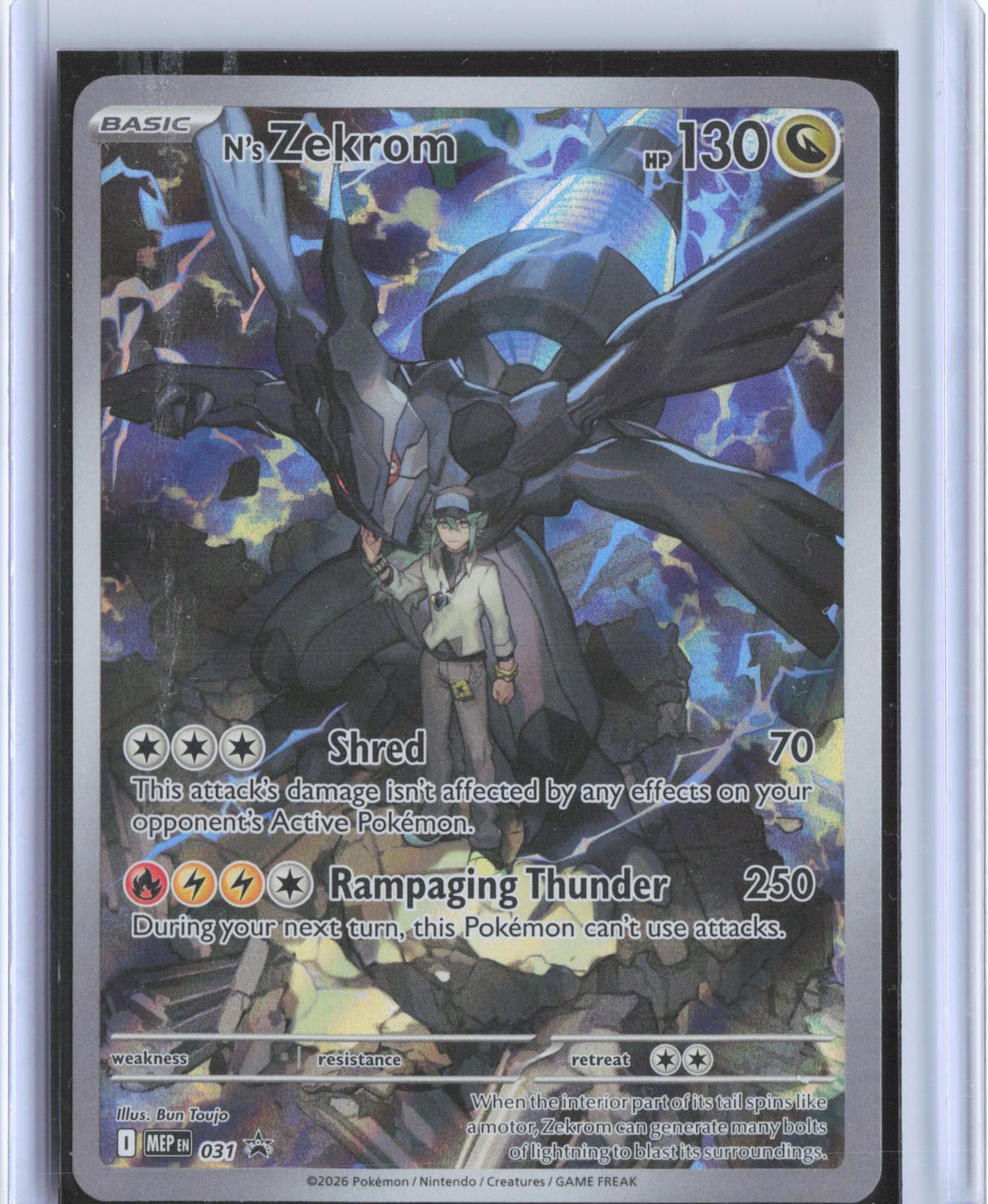N's Zekrom 031 Holo Promo ME: Mega Evolution Promo Pokemon TCG Card