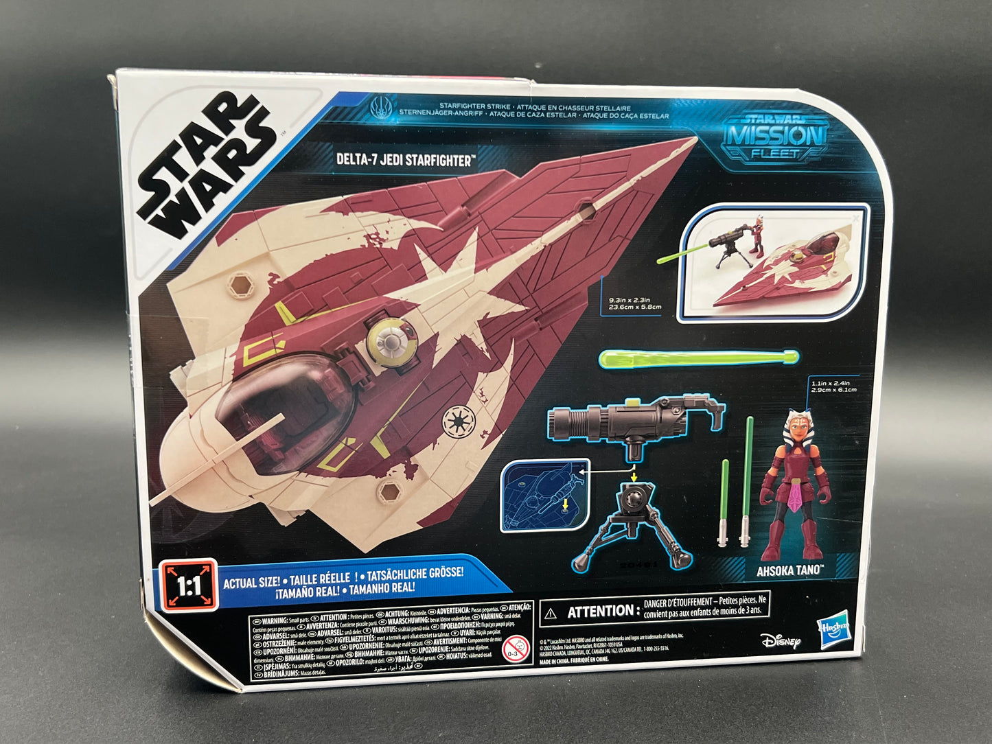 Delta-7 Jedi Starfighter Vehicle Star Wars Mission Fleet Ahsoka Tano 2.5" Figure New