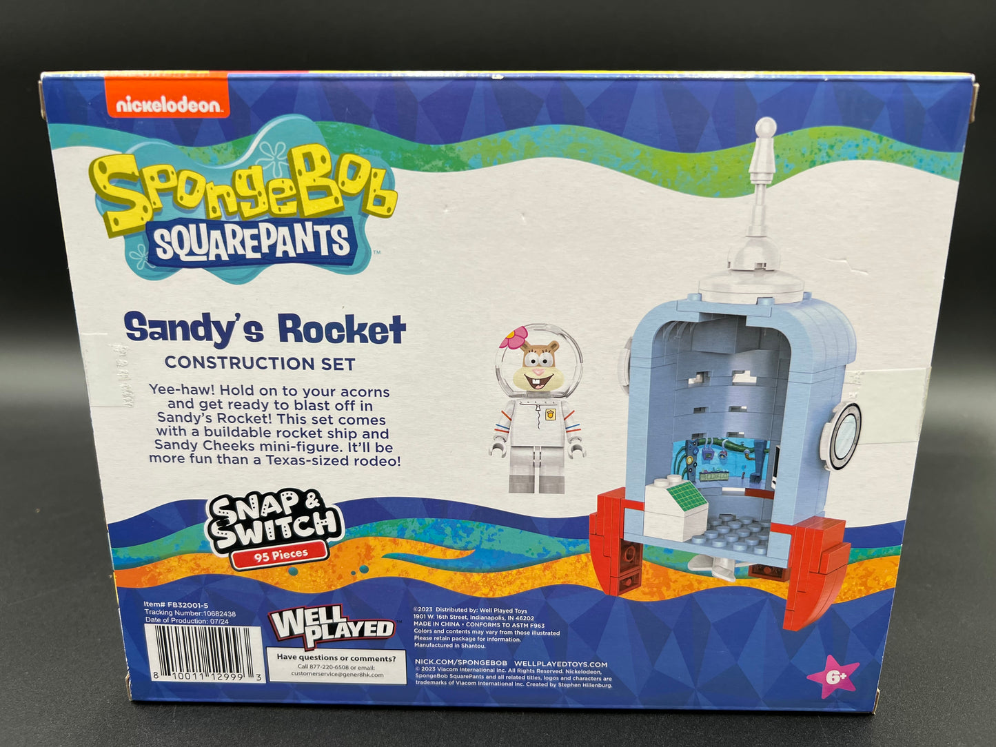 SpongeBob SquarePants Sandys Rocket Construction Set Snap and Switch New Nickelodeon Not Lego 95 Pieces
