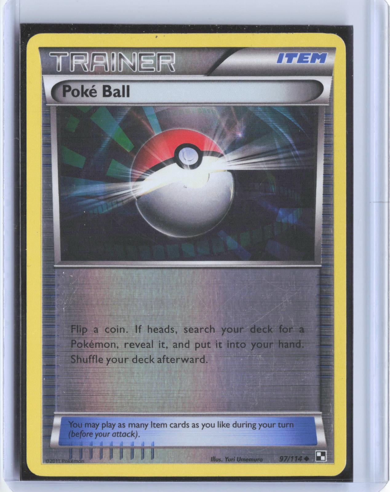 Poke Ball 97/114 Uncommon Black & White Pokemon Reverse Holo TCG Card