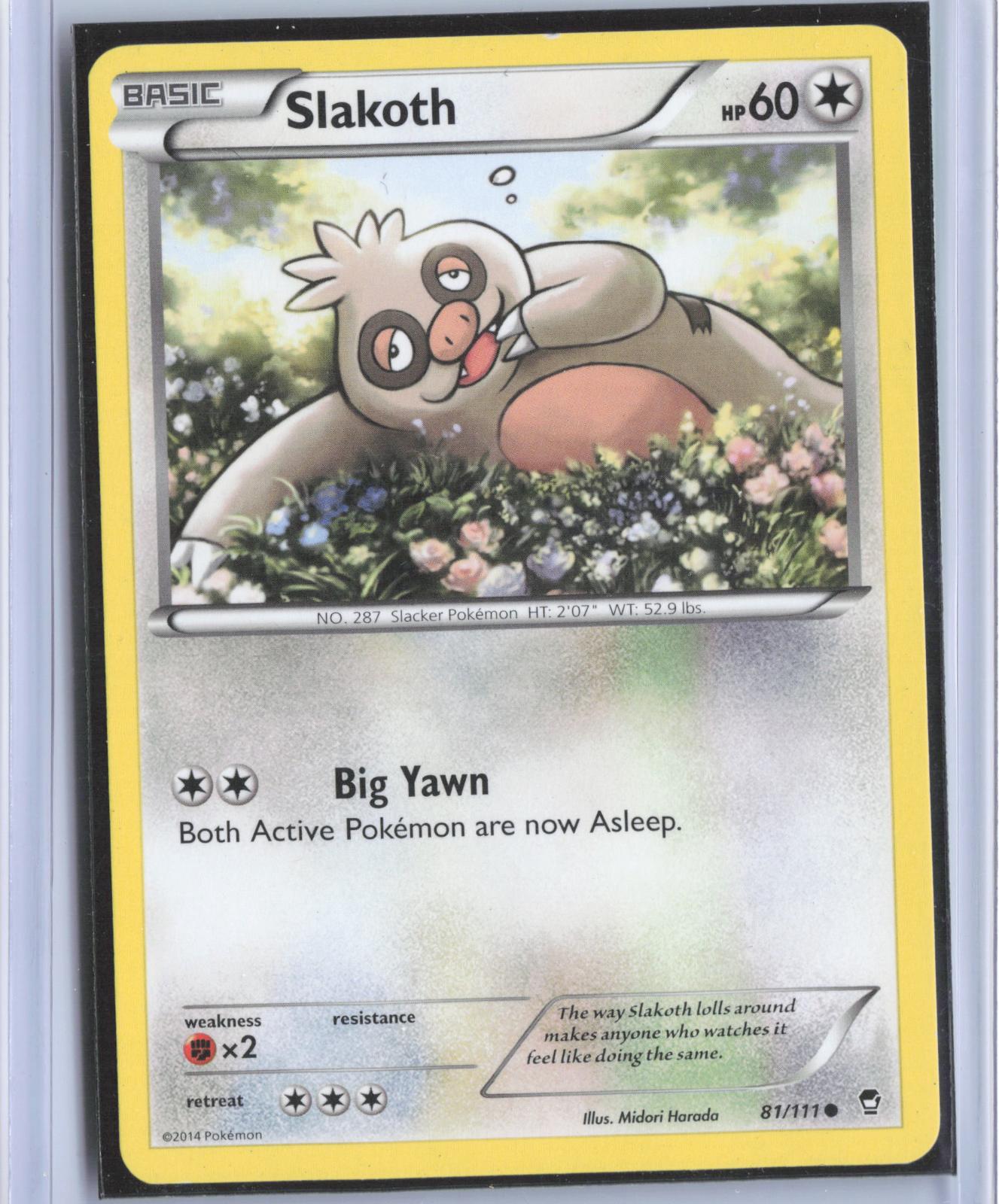Slakoth 81/111 Common Furious Fists Pokemon TCG Card