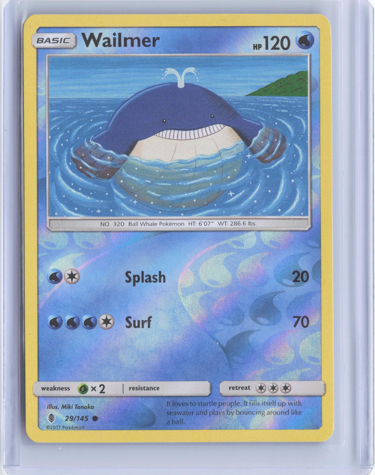 Wailmer 29/145 Common Guardians Rising Pokemon Reverse Holo TCG Card