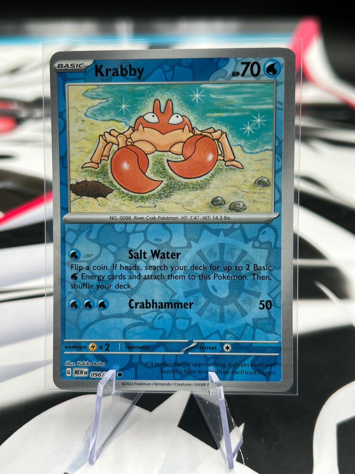 Krabby Reverse Holo 098/165 - SV: Scarlet & Violet 151 (MEW) Pokémon Card TCG