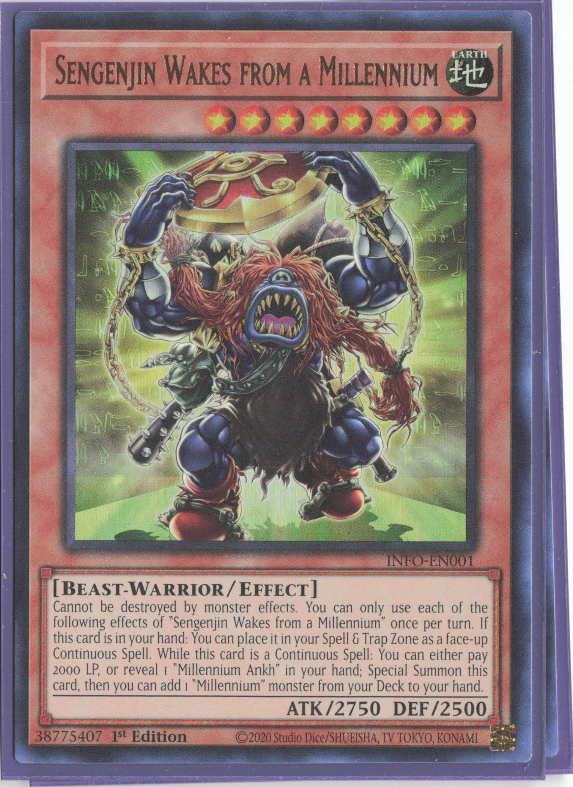 Sengenjin Wakes from a Millennium INFO-EN001 The Infinite Forbidden Yu-Gi-Oh 1st Edition