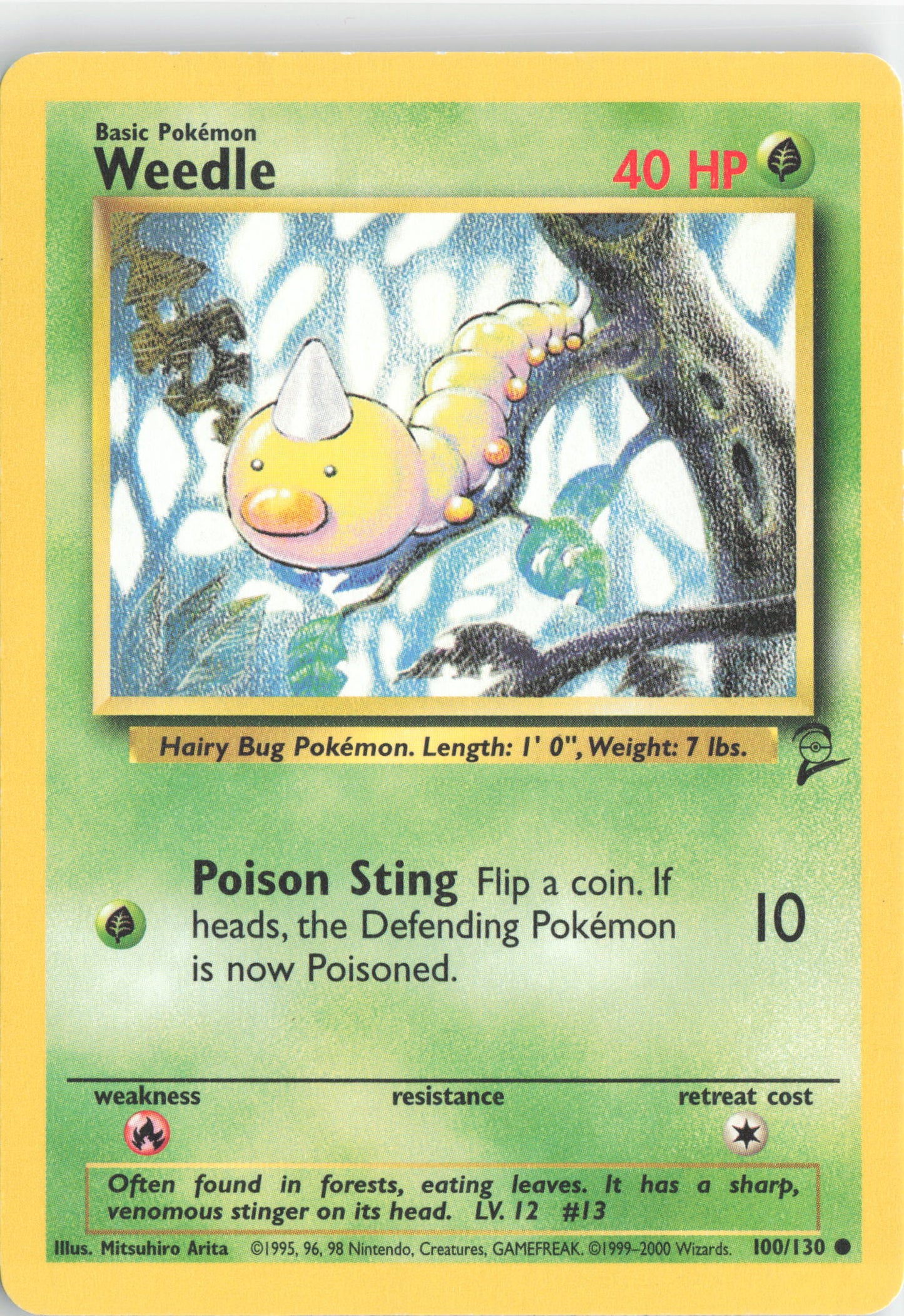 Weedle Normal Common Base Set 2 100/130