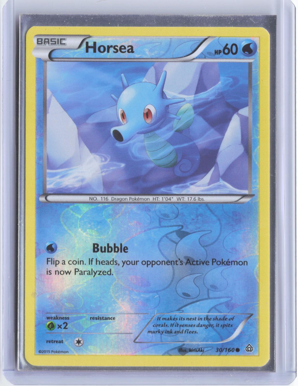 Horsea 30/160 Common Primal Clash Pokemon Reverse Holo TCG Card