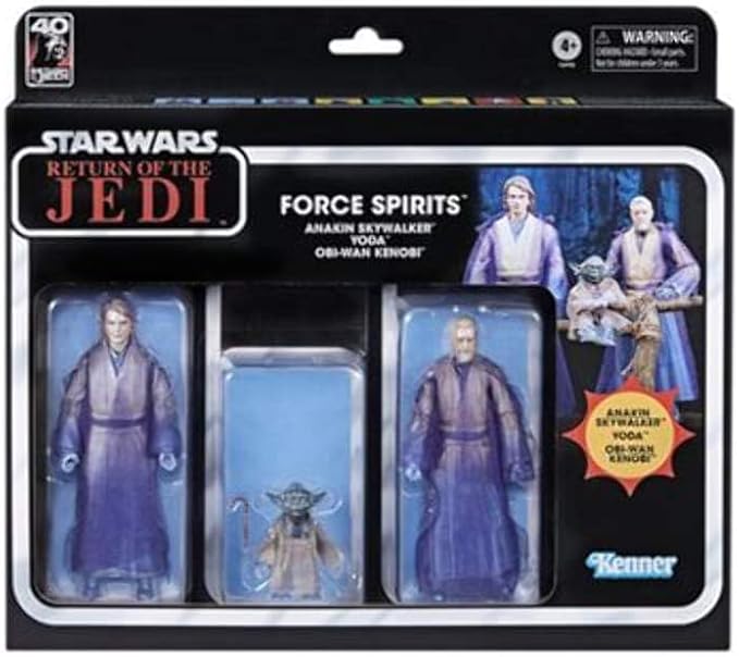 Force Spirits Action Figure Set Star Wars: Return of the Jedi 40th Anniversary Anakin Skywalker, Yoda, Obi-Wan Kenobi
