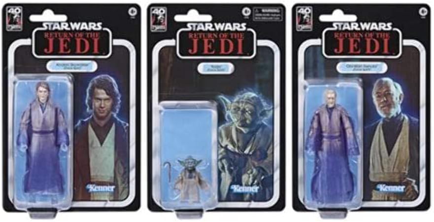 Force Spirits Action Figure Set Star Wars: Return of the Jedi 40th Anniversary Anakin Skywalker, Yoda, Obi-Wan Kenobi