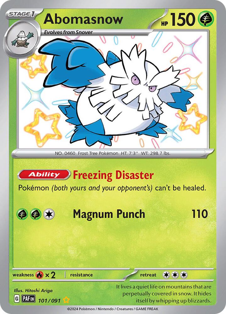 Abomasnow - 101/091 - SV: Paldean Fates (PAF) Pokémon Card TCG