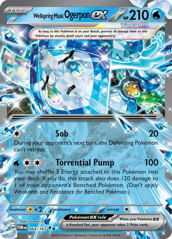 Wellspring Mask Ogerpon ex - 064/167 - SV06: Twilight Masquerade (TWM) Pokémon Card TCG