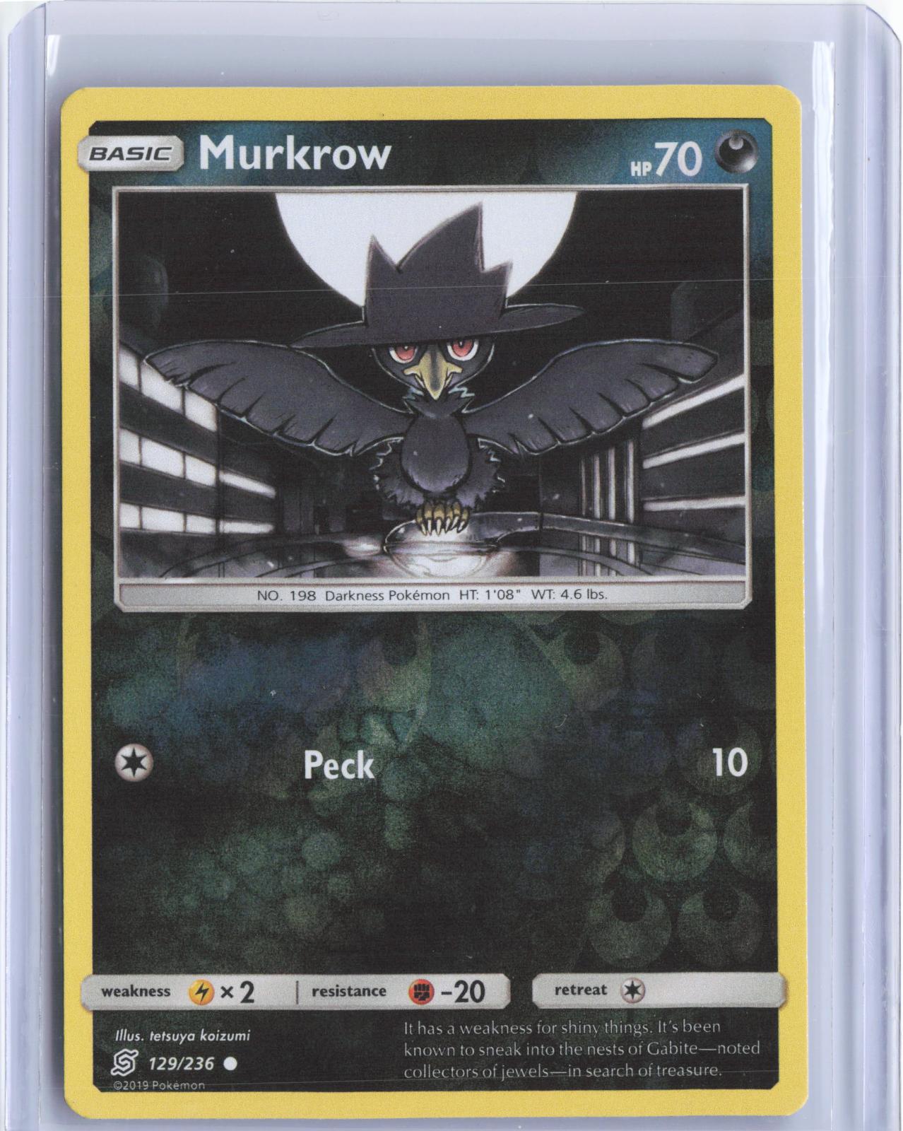 Murkrow 129/236 Common Unified Minds Pokemon Reverse Holo TCG Card