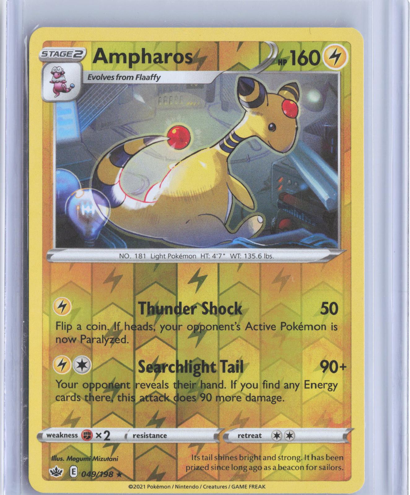 Ampharos 049/198 Rare Chilling Reign Pokemon Reverse Holo TCG Card