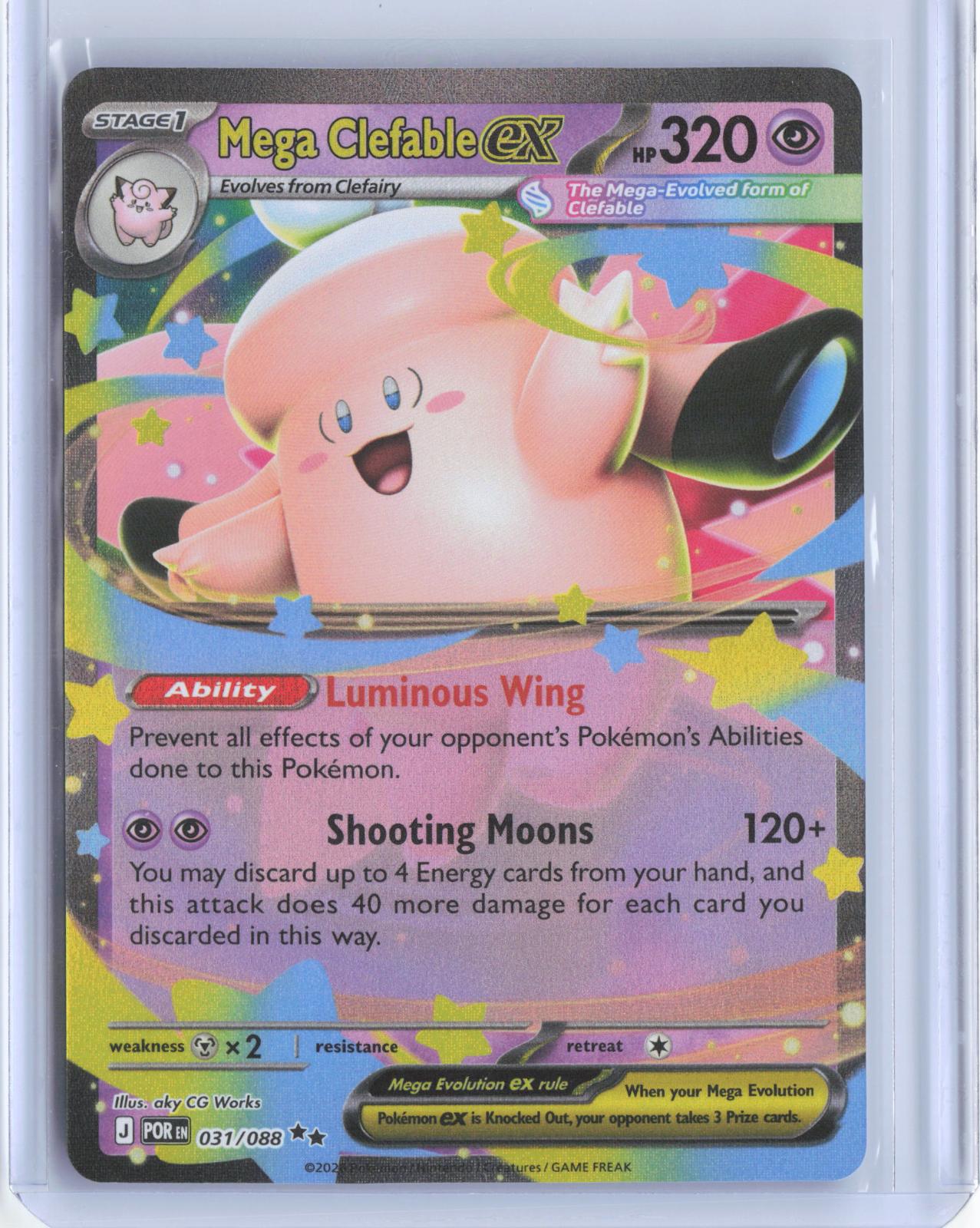 Mega Clefable ex 031/088 Double Rare Perfect Order Pokemon TCG Card