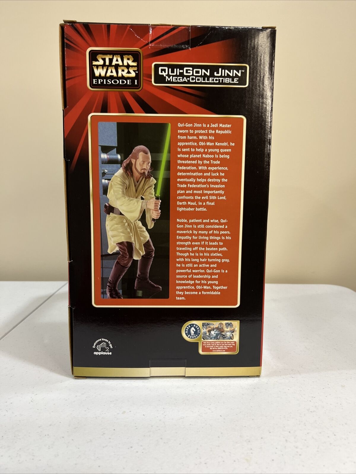 APPLAUSE #01803 Star Wars Phantom Menace "Qui-Gon Jinn" 12" Figure w/certificate