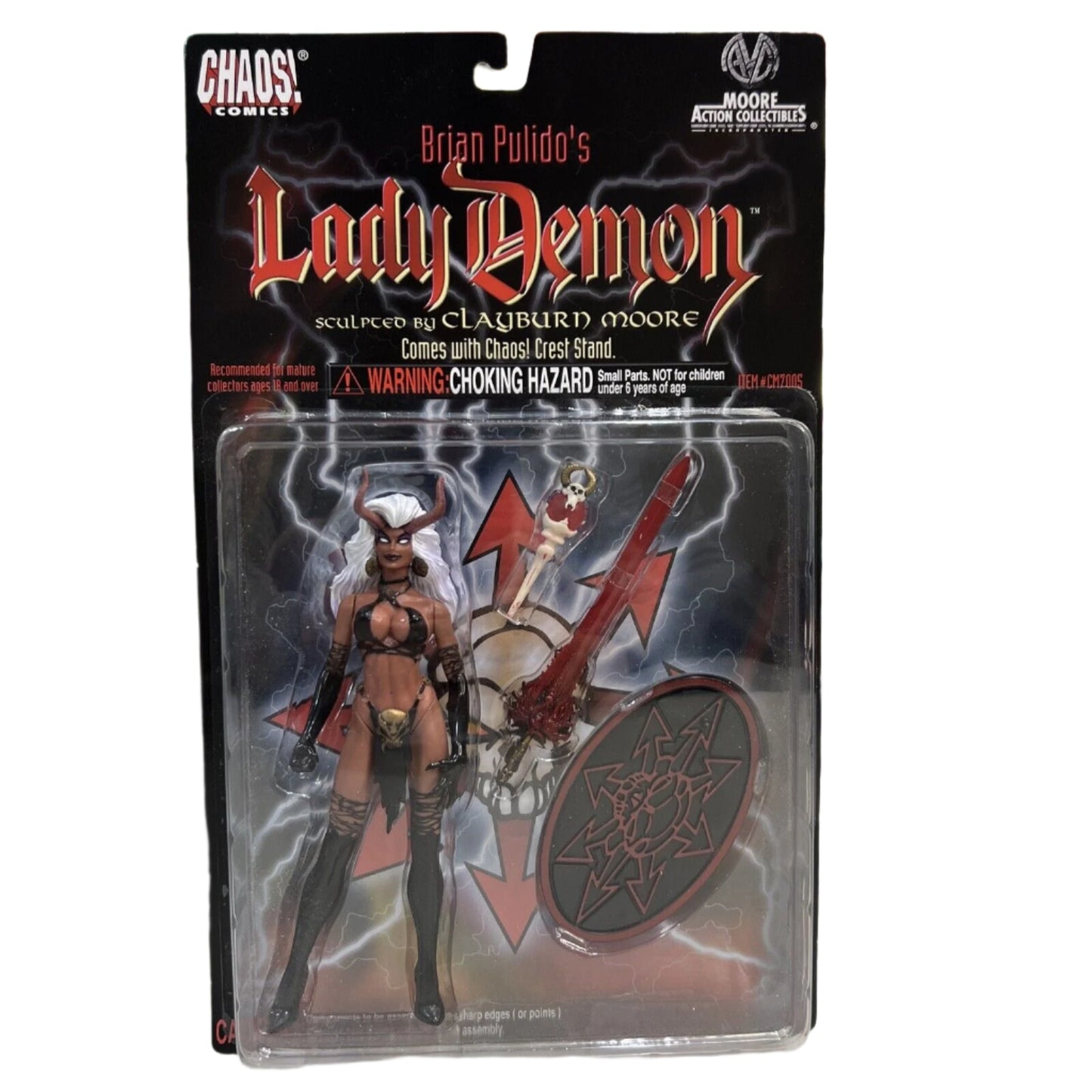 Lady Demon Action Figure, 1997 Chaos Comics Brian Pulido's MOC