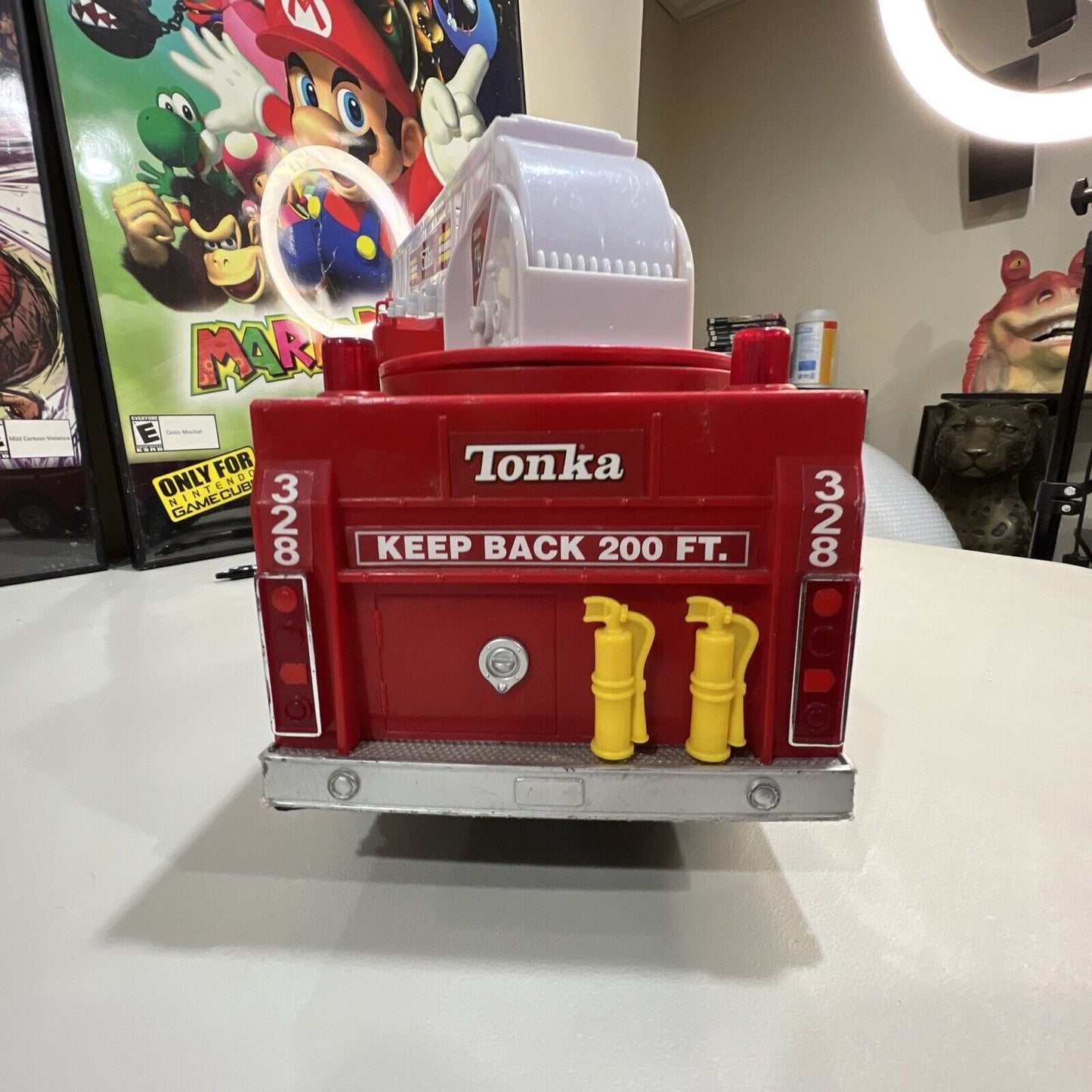 2009 TONKA FIRETRUCK 328 HSABRO WITH WORKING LIGHTS AND SOUNDS ROTATING LADDER