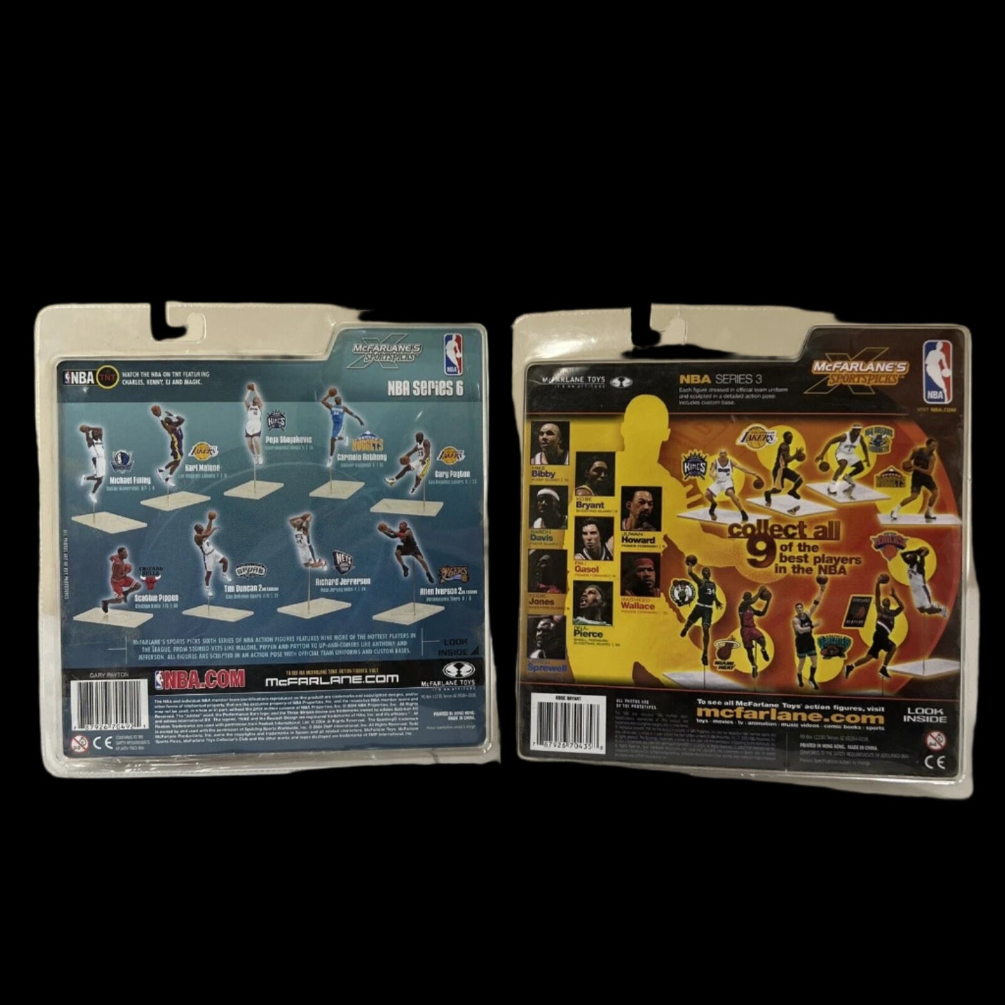 2003 Mcfarlane Series #3 KOBE BRYANT Purple Jersey LAKERS Rare2003 Mcfarlane Series + GARY PAYTON NEW