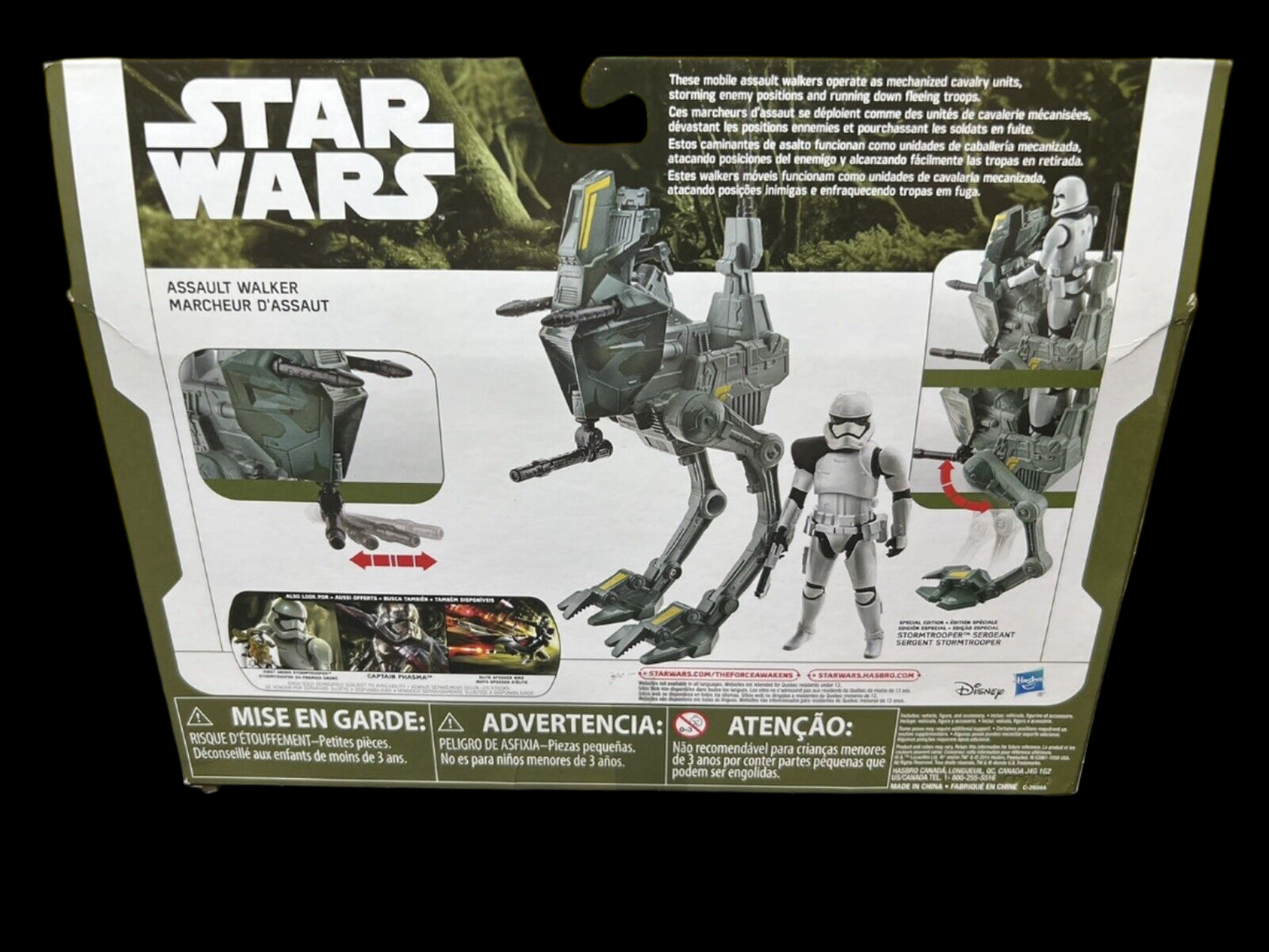 STAR WARS Force Awakens Vehicle Assault Walker + Stormtrooper Sergeant Figure