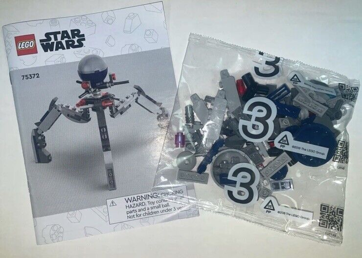 Lego 75372 SW Star Wars TRI-DROID BUILD Bag 3 & Book No MiniFigs Tri Droid Only
