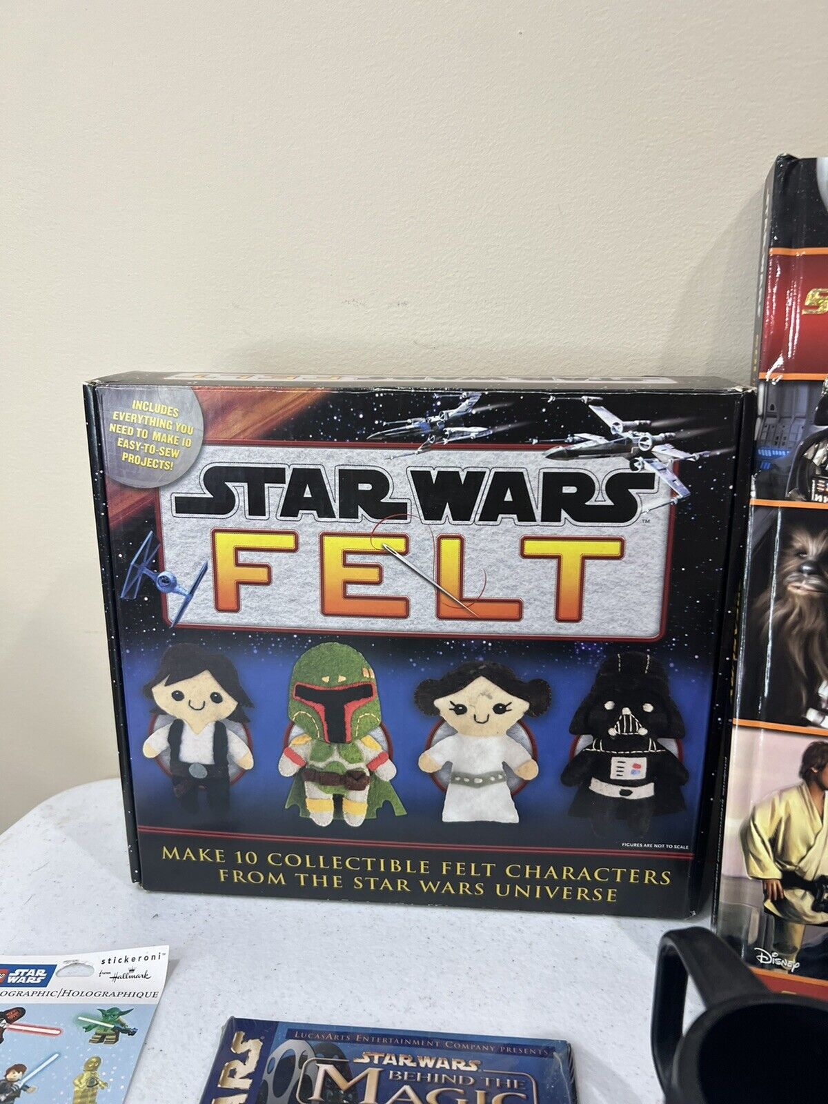 HUGE NEW STAR WARS LOT! BOBBLE HEAD, bb-8 CLOCK SEWING KIT AND MORE! BEST GIFT!