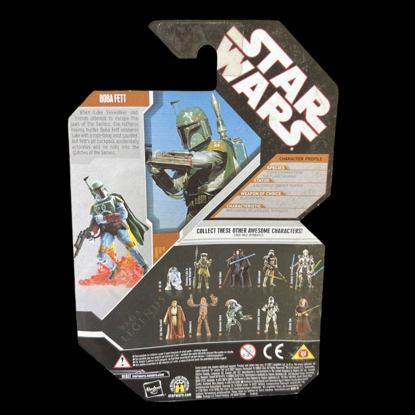 Hasbro Star Wars Saga Legends Boba Fett W/ COIN Galatic Hunt Action Figure 3.75