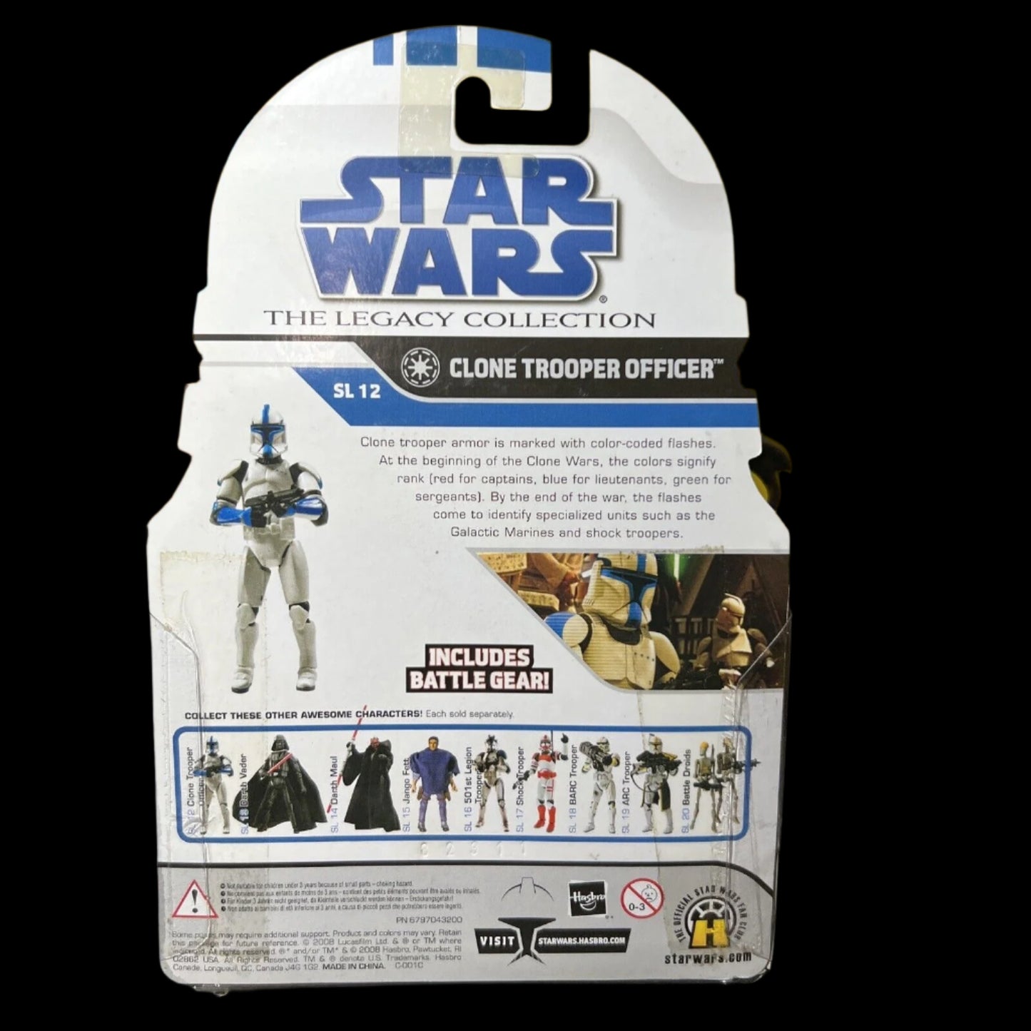 Star Wars Legacy Collection Clone Trooper Officer SL12 Green Figure 2008