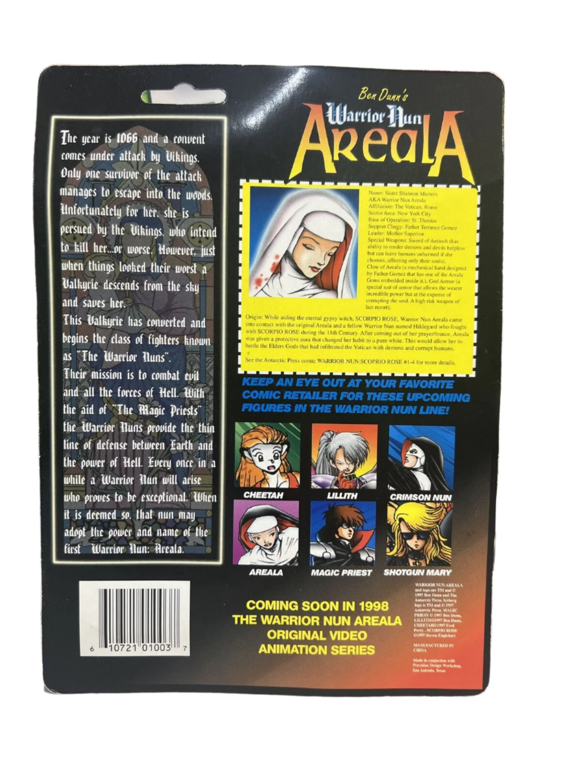 1997 Holy White Warrior Nun Areala Action Figure Sealed ( TUB 3 )