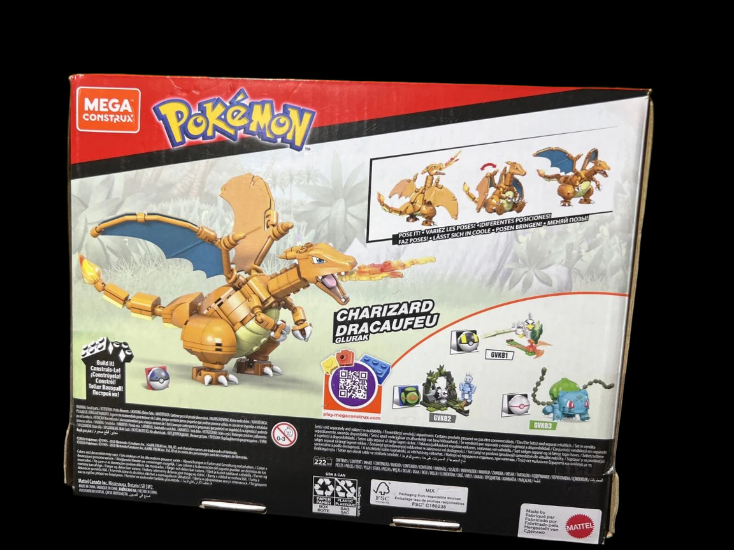 MEGA Construx Wonder Builders Pokémon Charizard - Multi-Color (GWY77) 222 Pieces