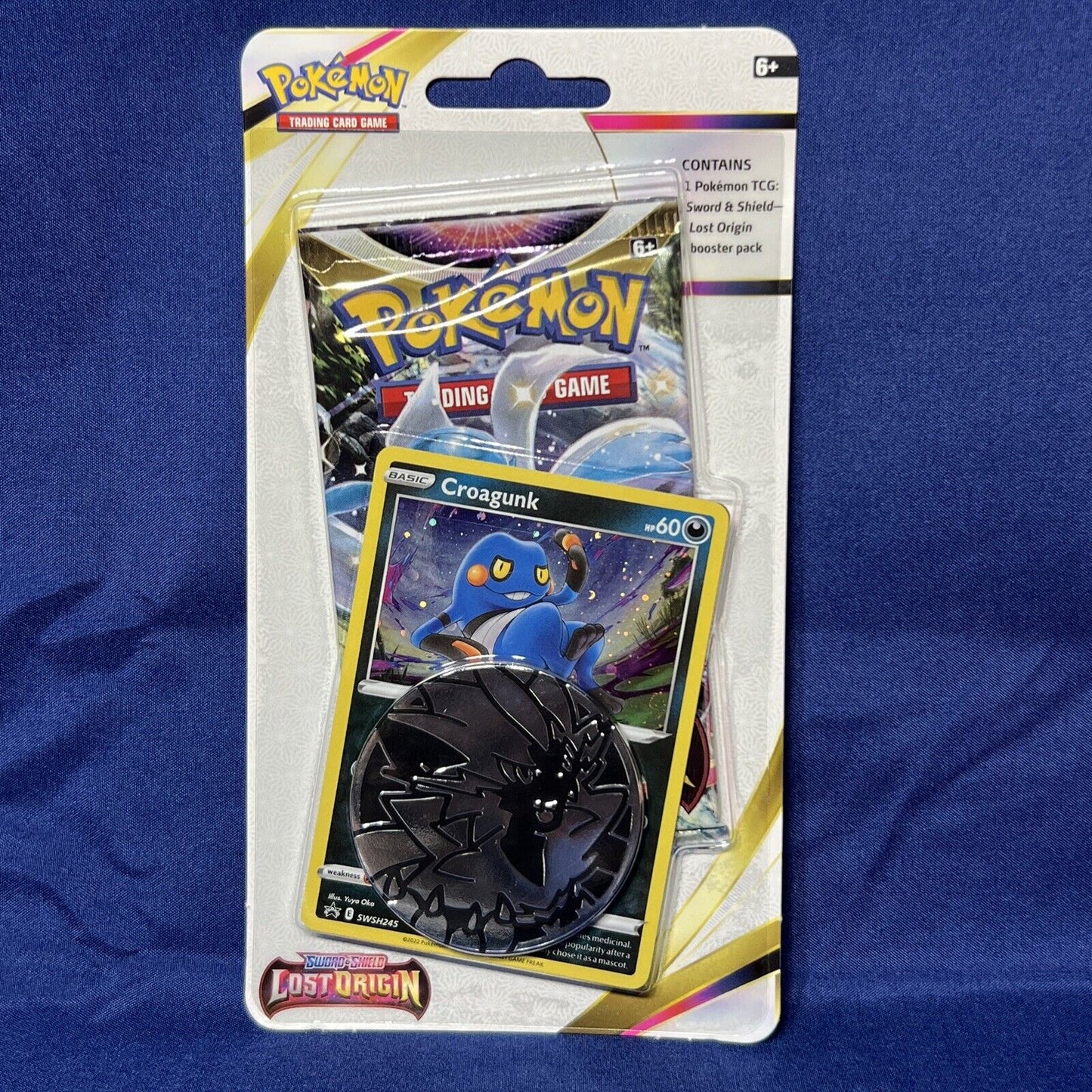 Pokémon Lost Origins Blister Pack + Croagunk Promo + Coin TCG Sword And Shield