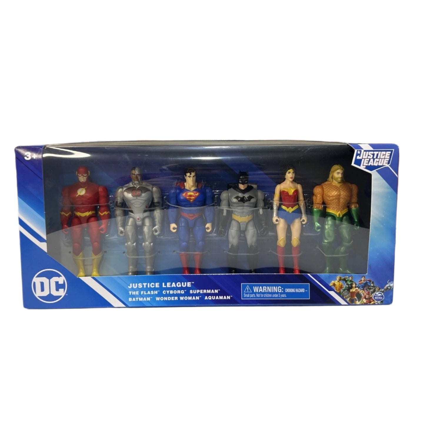 DC Comics Justice League 6 pack 4-inch Action Figures Flash Superman Batman NEW