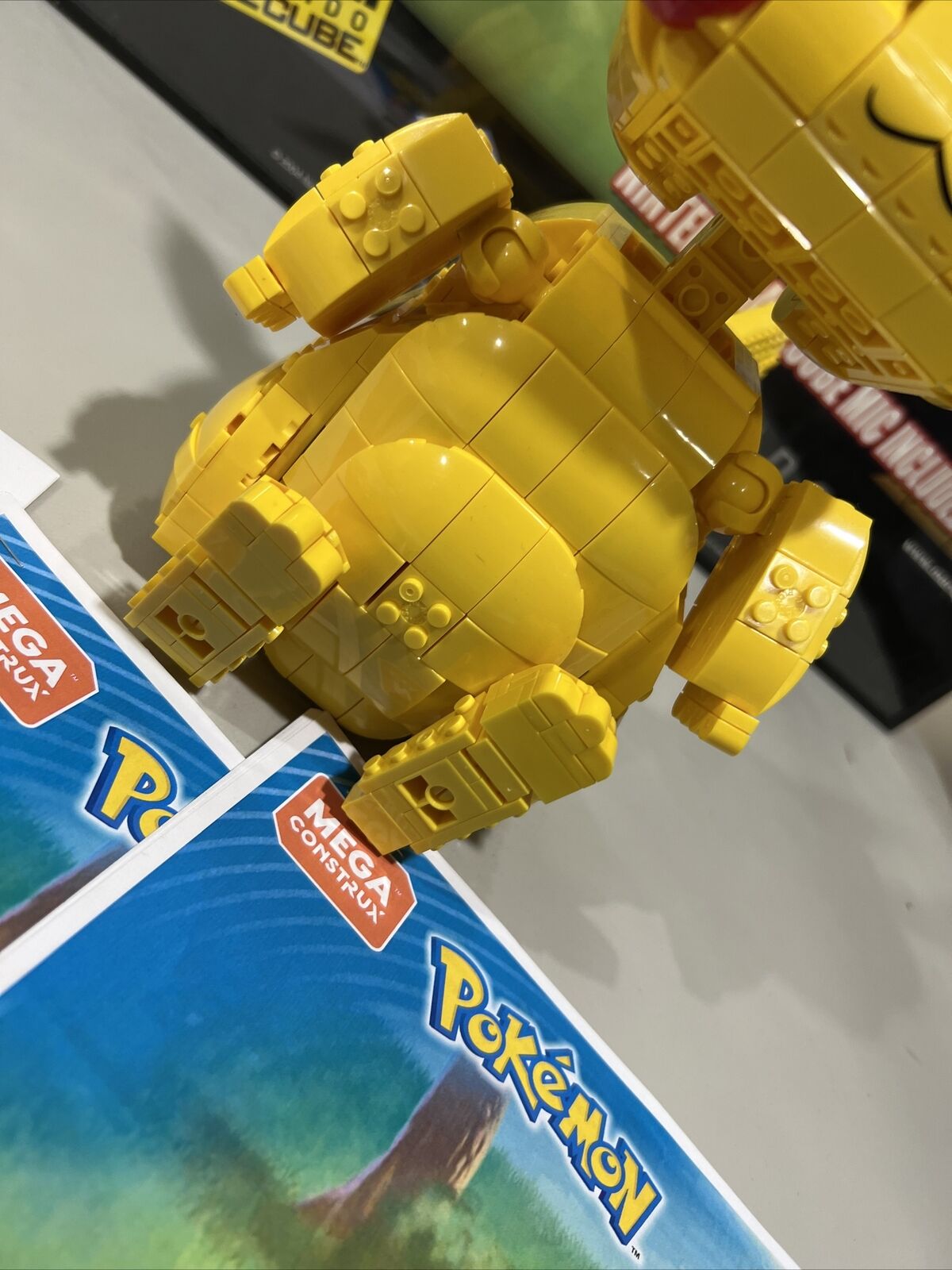 Mega Construx #FVK81 12" JUMBO PIKACHU Pokemon Building Set Manuals read descr