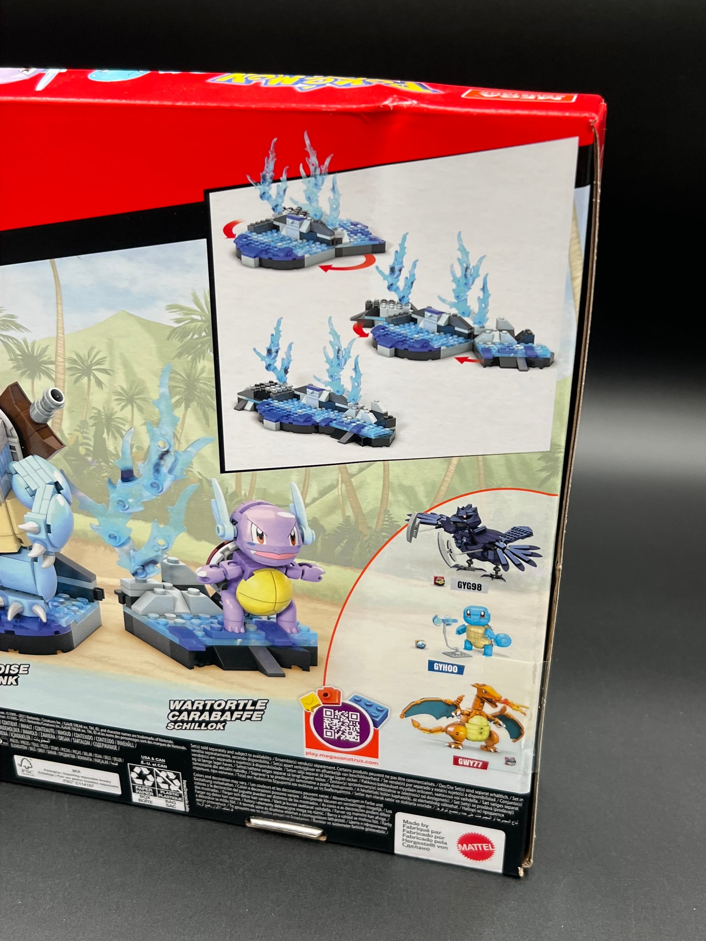MEGA Pokémon Squirtle Blastoise Evolution Building Set with 379 Bricks and Special Pieces, Toy Gift Set for Ages 8+ and up, HDH93
