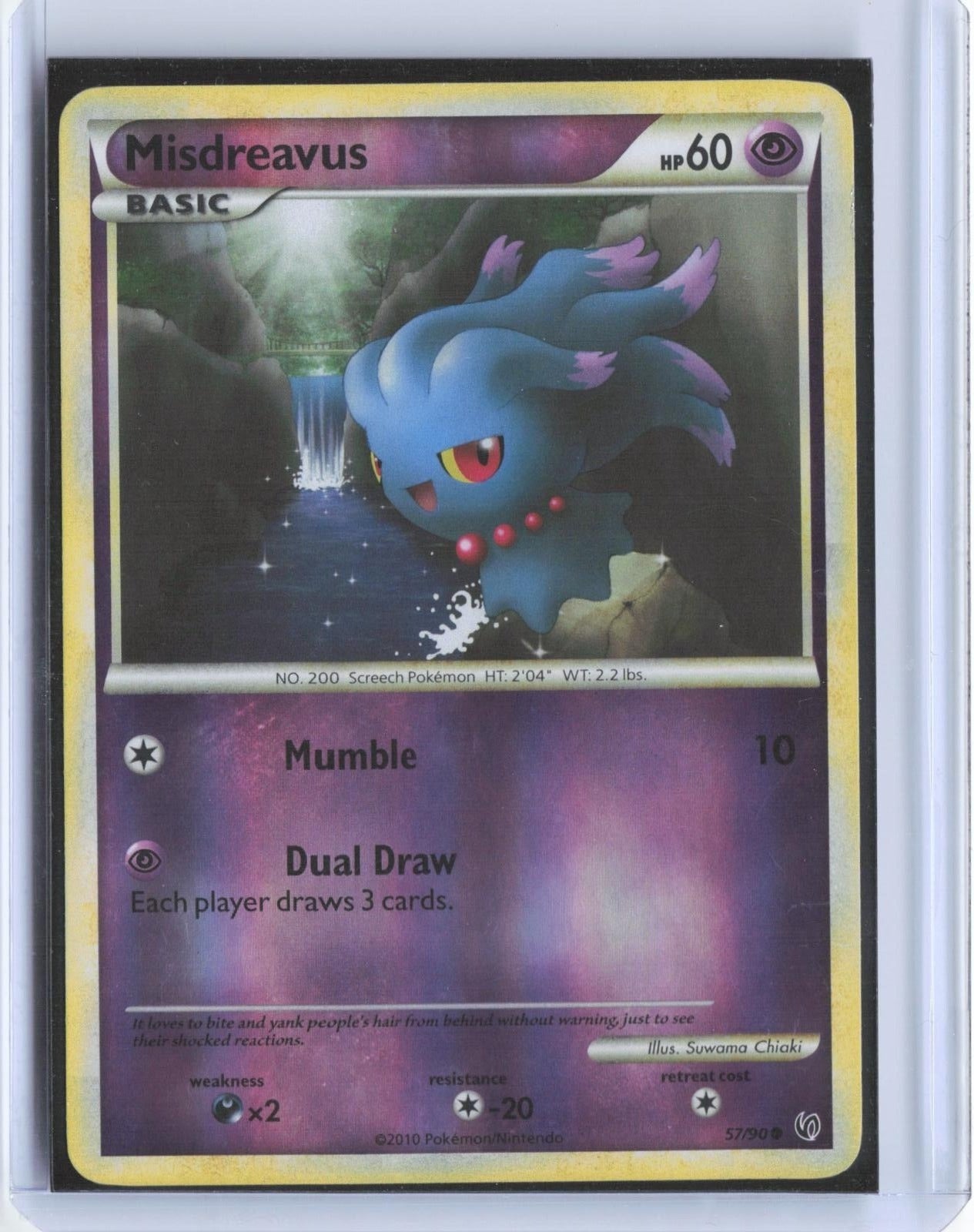Misdreavus 57/90 Common HGSS Undaunted Pokemon TCG Card
